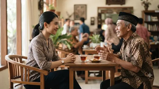 Tidak Menunjukkan Gestur yang Meremehkan Orang Lain (AI Generated)