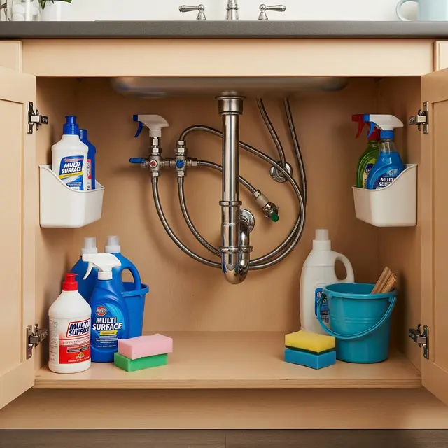 Area Bawah Wastafel Dapur (Image by Gemini AI)