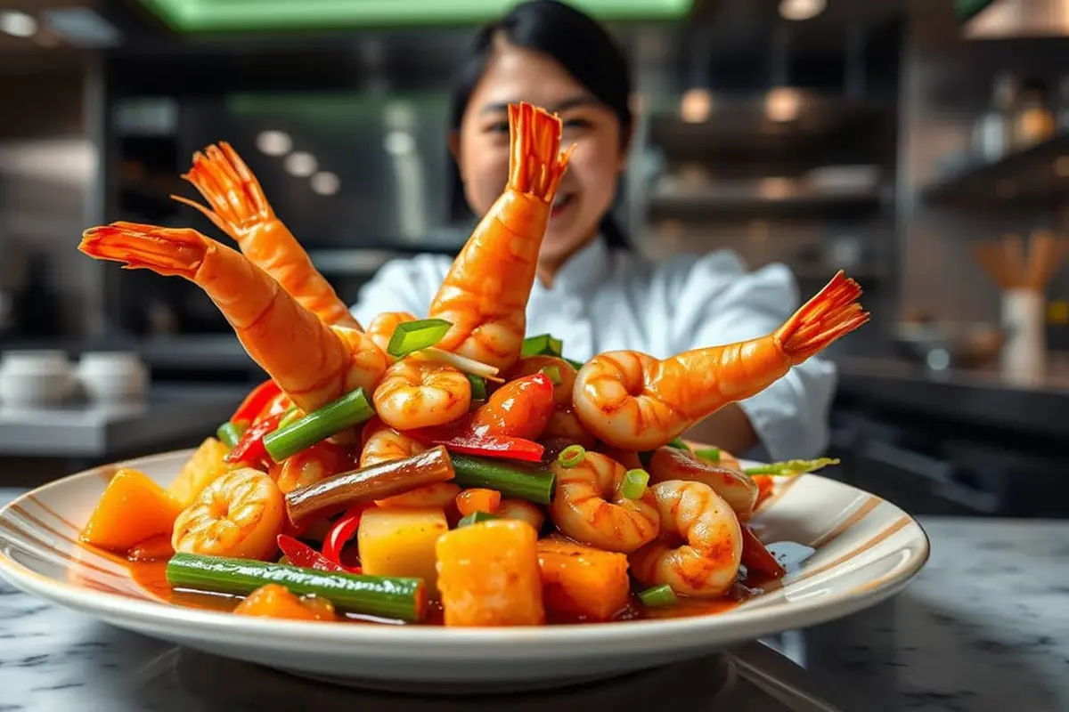 resep udang asam manis saus tiram