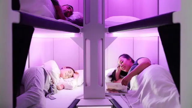Konsep Skynest Air New Zealand akan debut pada September 2024.