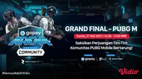 Streaming Grand Final GoPay Arena Level Up Community PUBGM di Vidio. (Sumber : dok. vidio.com)