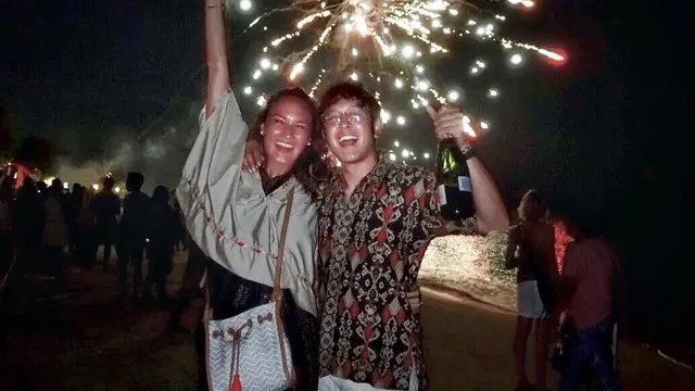 Dimas Anggara dan Nadine Chandrawinata