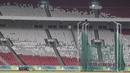 Suasana area tolak puluru sudah terpasang di Stadion Utama Gelora Bung Karno, Jakarta, Jumat (9/8/2018). Lokasi ini akan dijadikan venue dari invitation tournament cabang atletik. (Bola.com/Vitalis Yogi Trisna)