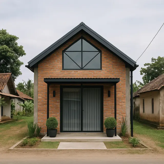Gambar Rumah Lebar 8 Meter di Kampung
