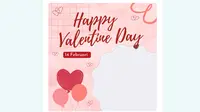 Twibbon Valentine Day atau Hari Valentine yang akan dirayakan 14 Februari 2023 mendatang. (www.twibbonize.com)