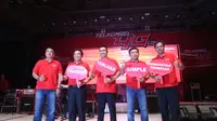 (ki-ka) Direktur Consumer Service Telkom, Dian Rachmawan; Komisaris Utama Telkomsel, Alex Sinaga; Walikota Malang, M Anton; Direktur Utama Telkomsel, Ririek Adriansyah; dan Direktur Sales, Mas'ud Khamid saat meresmikan 4G di Malang, Minggu (13/12/2015)