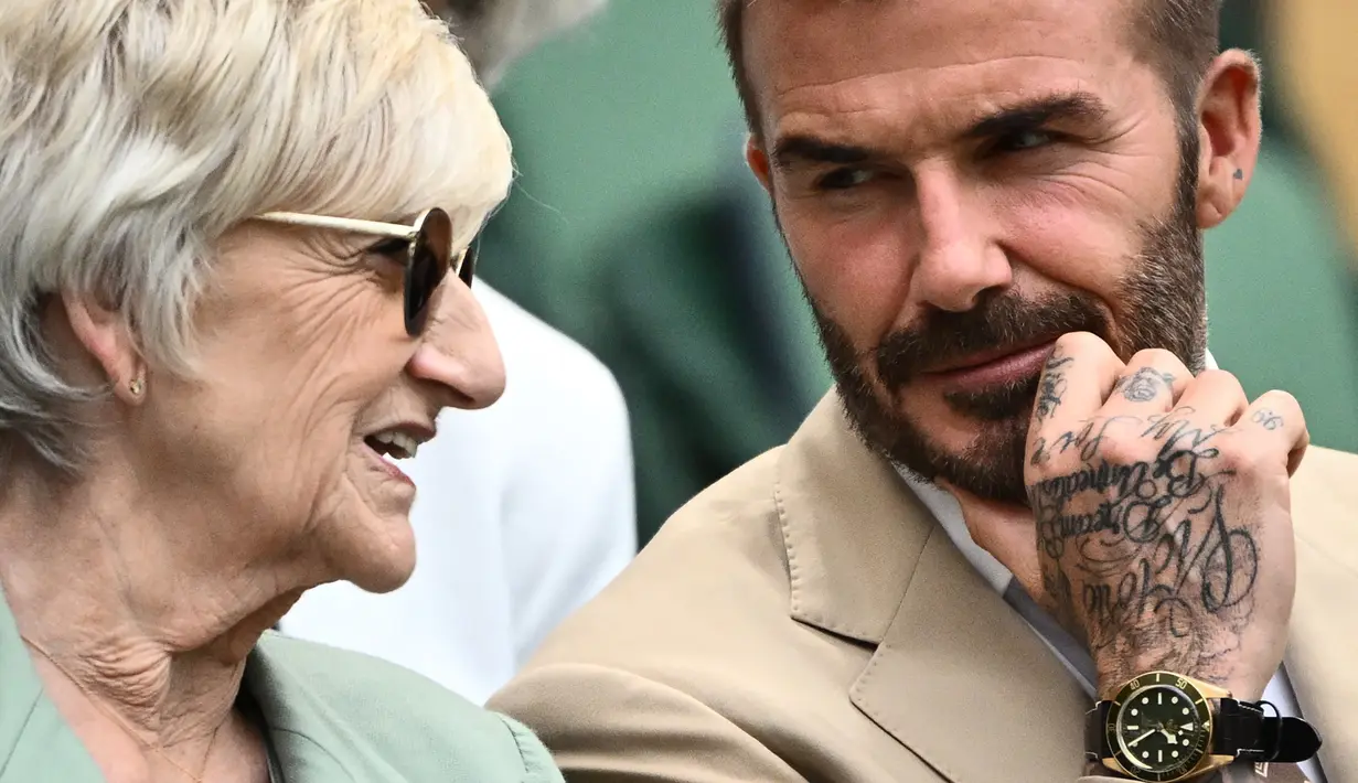 Sebelumnya, Beckham merayakan ulang tahun pernikahannya yang ke-24 tahun dengan istrinya Victoria, 49, pada hari Selasa. (AFP/Sebastien Bozon)