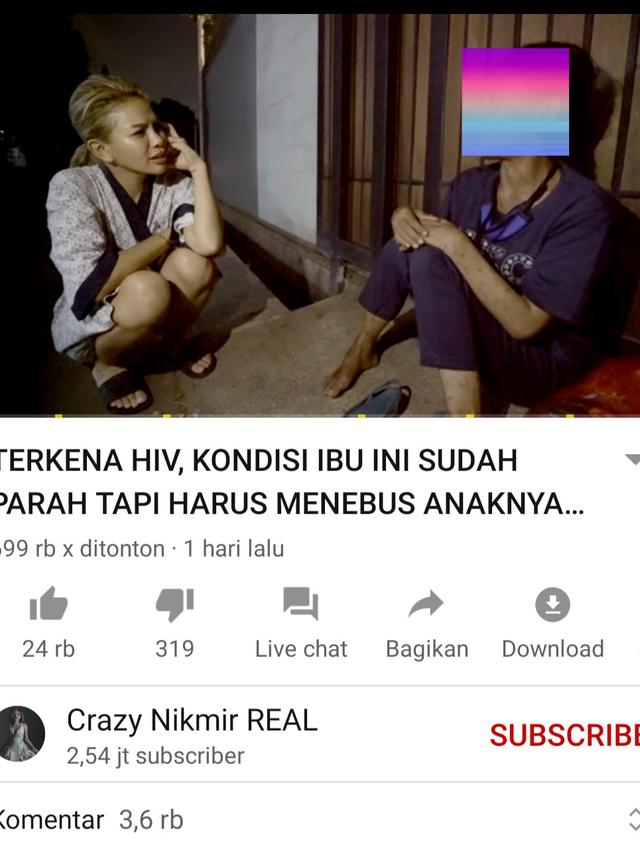 Unggahan Nikita Mirzani. (Foto: YouTube Crazy Nikmir REAL)