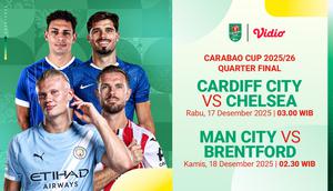 Saksikan Carabao Cup 2025/26 perempat final hanya di Vidio. (dok. vidio.com)