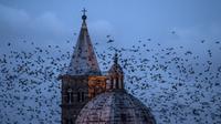 Paus Fransiskus bukan dimakamkan di Basilika Santo Petrus tetapi di Basilika Santa Maria Maggiore di Roma. (Dok: Tiziana FABI / AFP)