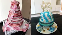 Kreatif, Kue Ulang Tahun Ini Dibuat dari Uang Kertas Asli