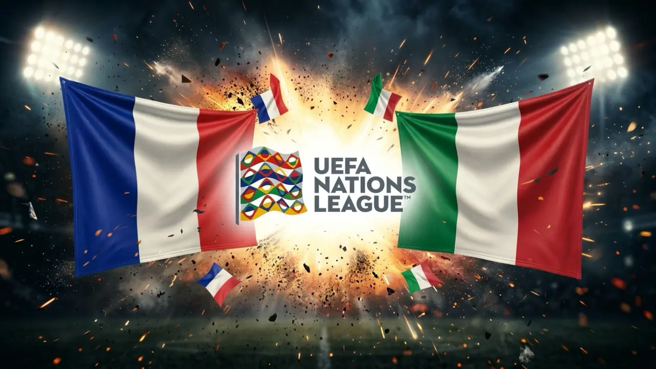 Ilustrasi Prancis Vs Italia, UEFA Nations League