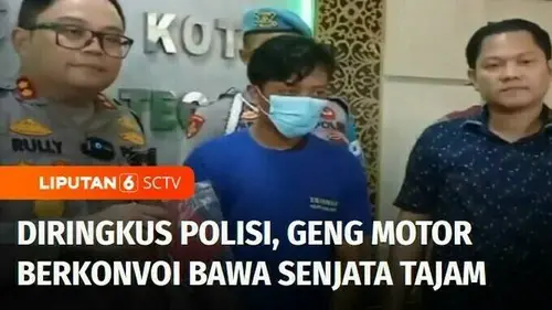 VIDEO: Geng Motor Berkonvoi Sambil Bawa Senjata Tajam, Polisi Ringkus Geng Motor