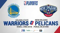 Playoff 2018 Golden State Warrios Vs New Orleans Pelicans_Game 2 (Bola.com/Adreanus Titus)
