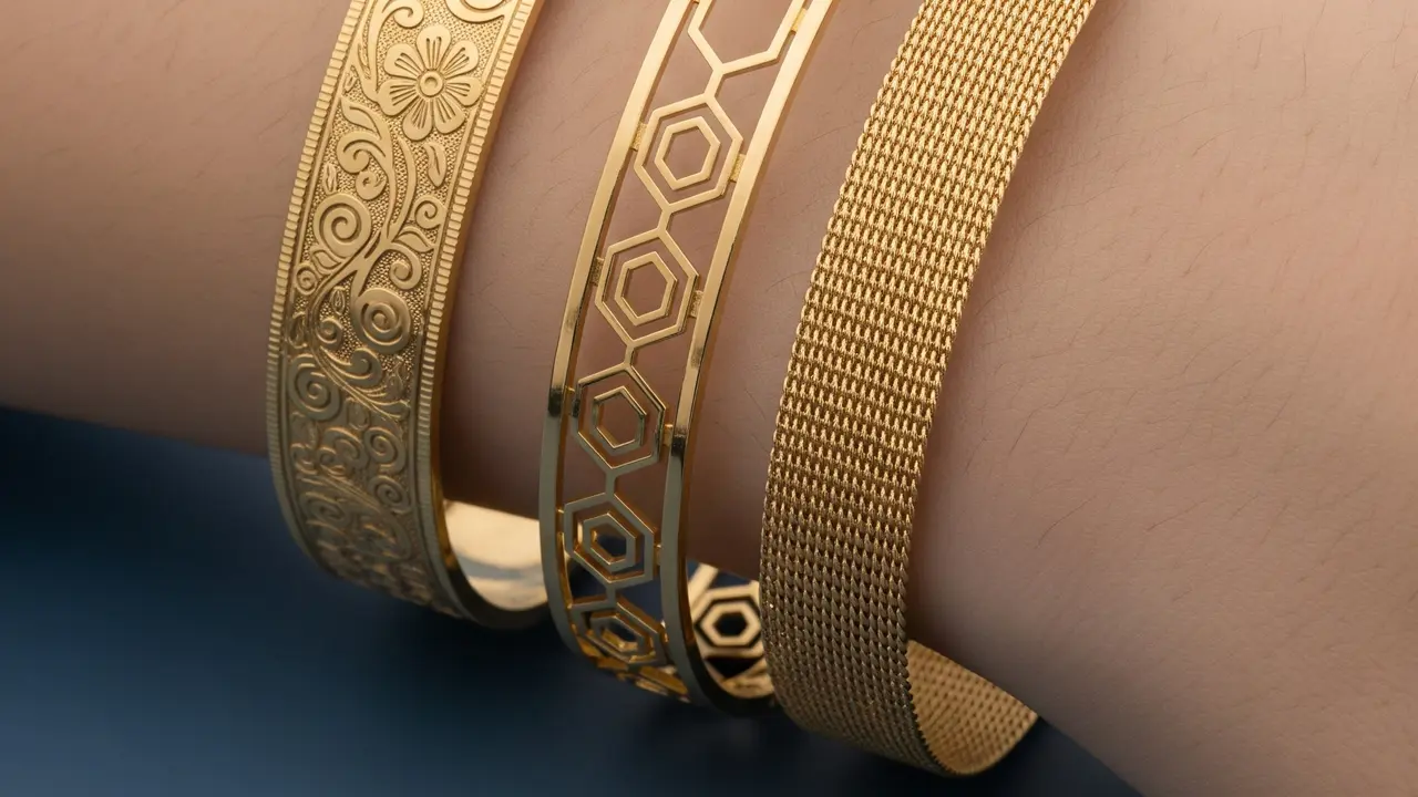Model Gelang Emas Bangle 6 Gram Paling Memikat.