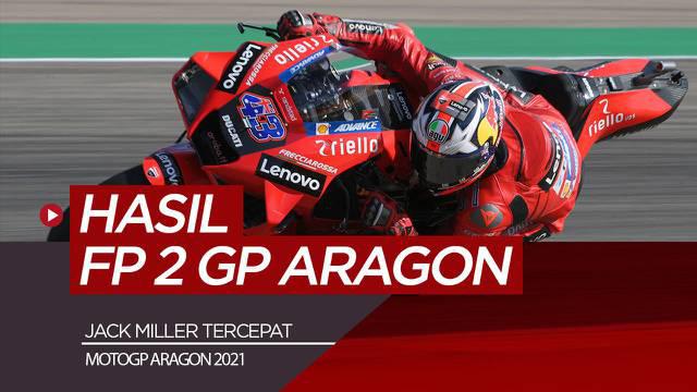 Berita video hasil free practice 2 MotoGP Aragon, Jack Miller catat waktu terbaik, Jumat (10/9/21)