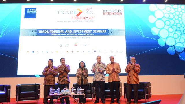 Kadin Indonesia meluncurkan Gerakan Ekspor Nasional (GEN) di gelaran Trade Expo Indonesia (TEI) di ICE, BSD, Tangerang, Kamis (25/10/2018). Dok Kadin
