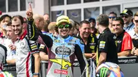 Pembalap Marc VDS, Franco Morbidelli menjadi kandidat kuat juara Moto2 2017. (Jure Makovec / AFP