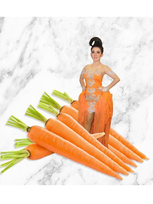 6 Editan Fashion Syahrini dengan Makanan Ini Bikin Tepuk Jidat