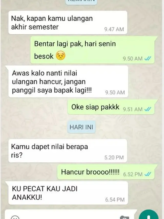 obrolan kocak ayah dan anak (sumber: brilio)