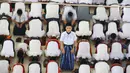 Santri melakukan salat berjamaah di Pesantren Tarbiyah Islamiyah Ar-Raudlatul Hasanah, Medan, Sumatera Utara (21/5). (Liputan6.com/Reza Perdana)