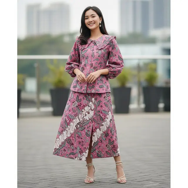 Model Batik Wanita Ruffle. Foto: Gemini