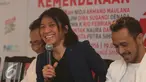 Musisi Abdee Slank menjawab pertanyaan saat konferensi pers Pesta Rakyat Konser Kemerdekaan di kawasan Senayan, Jakarta, Senin (15/8). Konser Kemerdekaan ini merupakan bagian dari rangkaian perayaan HUT RI ke-71. (Liputan6.com/Herman Zakharia) 