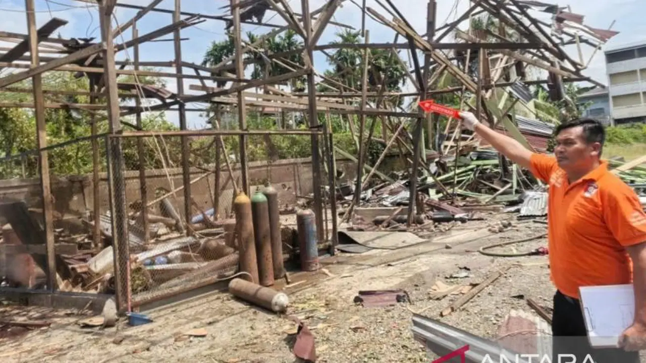 gudang pengisian ulang tabung oksigen meledak di aceh