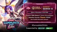 Jadwal dan Live Streaming Vidio Community Cup Ladies Season 7 Mobile Legends Series 13 di Vidio, Rabu 8 Desember  2021. (Sumber : dok. vidio.com)