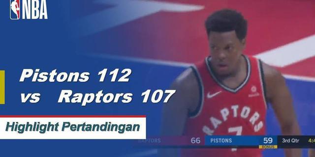Cuplikan Pertandingan NBA : Pistons 112 vs Raptors 107