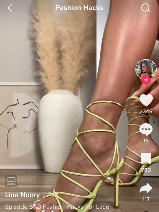 Fashion hacks Lina Noory. Tangkapan layar (tiktok.com/lina.noory)
