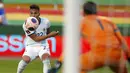 Penyerang Argentina, Lautaro Martinez, saat pertandingan melawan Bolivia pada laga kualifikasi Piala Dunia 2022 di Estadio Hernando Siles, Rabu (14/10/2020). Argentina menang dengan skor 2-1. (AP/Juan Karita)