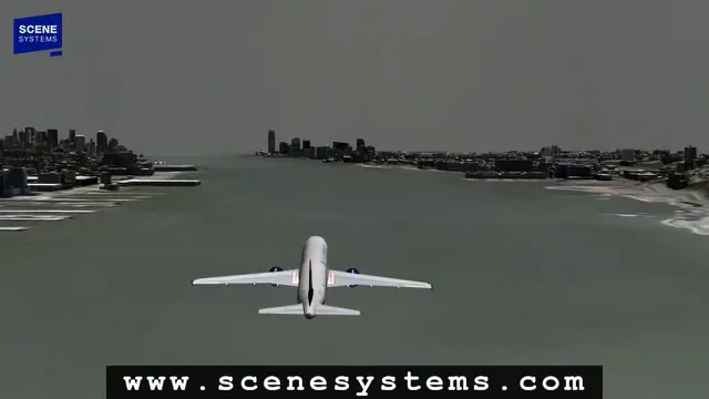 Beginilah simulasi komputer untuk menggambarkan pendaratan darurat sebuah kapal Airbus 319 dengan penerbangan US Airways 1549 beberapa tahun yang lalu.