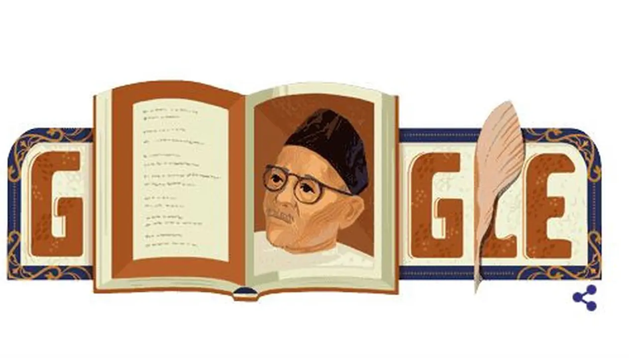 Raja Ali Haji Google Doodle hari ini. Sosok ulama,sastawan dan sejarawan Melayu-Lingga yang ciptakan gurindam dua belas. (Foto: tangkapan layar Google Doodle)