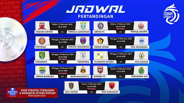 Link Live Streaming BRI Liga 1 2021/2022 Pekan Ke-23 di Vidio, 5-7 Februari 2022