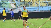 Juan Pablo Pino sudah tidak sabar melakukan debut bersama Arema FC. (Liputan6.com/Rana Adwa)