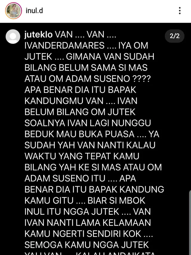 Unggahan Inul Daratista. (Foto: Instagram @inul.d)