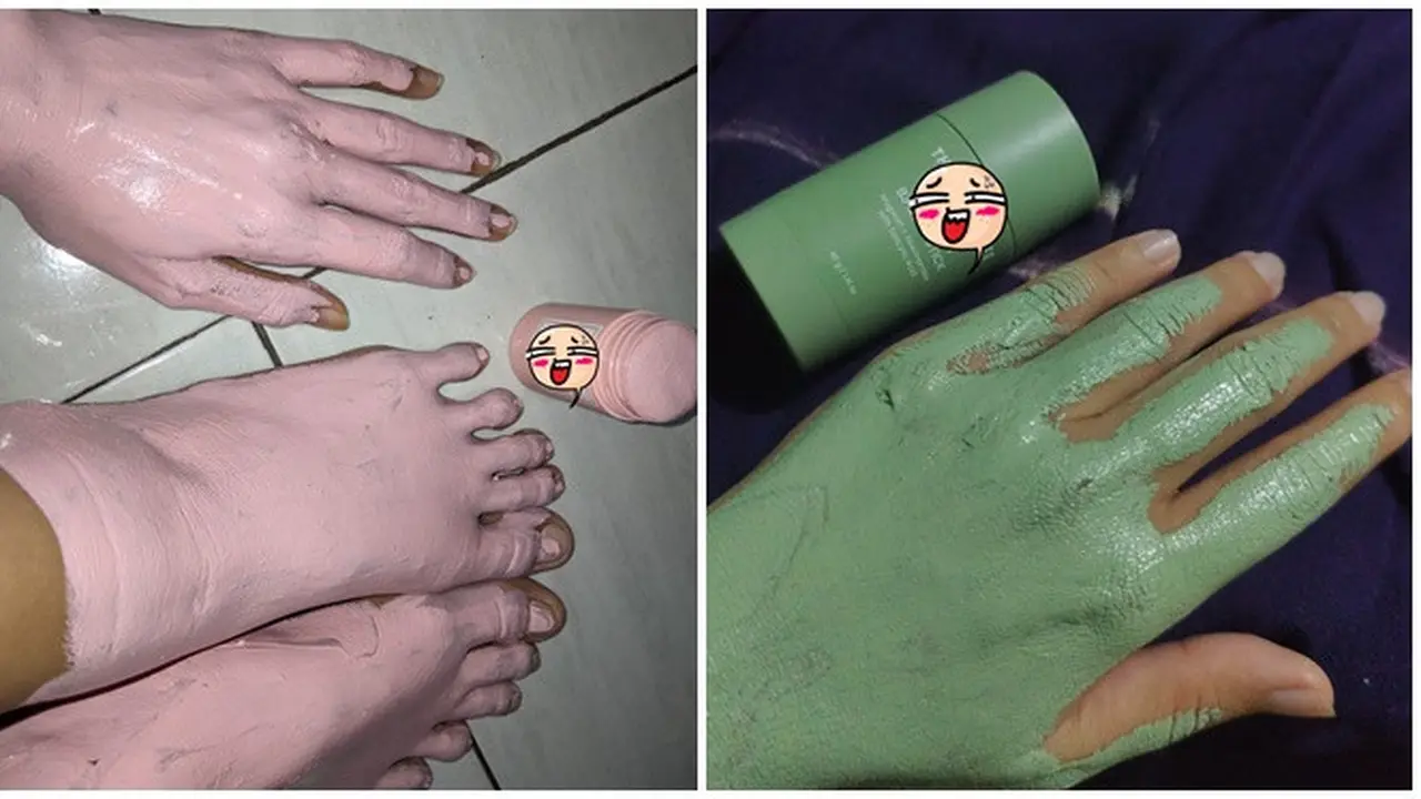 6 Potret Orang Pakai Masker di Badan Ini Nyeleneh, Totalitas Agar Glowing