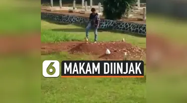 REMAJA JADIKAN MAKAM PAHLAWAN LELUCON, SAMPAI DIINJAK-INJAK