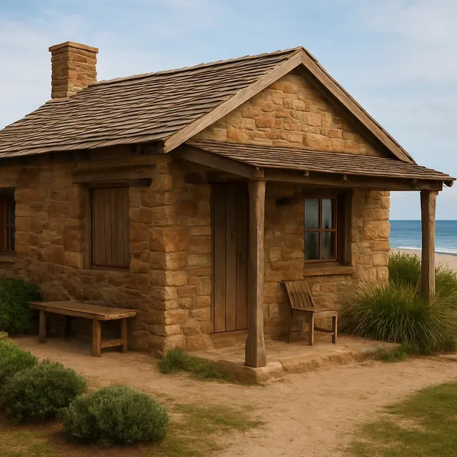 Rumah Sederhana di Pinggir Pantai