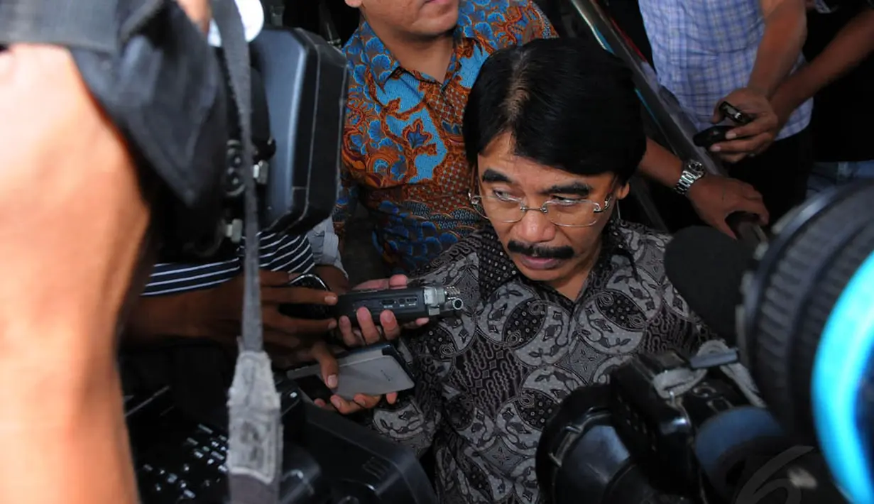 Mantan Menteri Pemuda dan Olahraga (Menpora) Adhyaksa Dault hadir menjadi saksi sidang kasus dugaan korupsi proyek Hambalang di Gedung KPK, Kuningan, Jakarta, Rabu (Liputan6.com/Faisal R Syam)