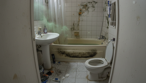 ilustrasi kamar mandi kotor (created by AI)