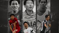 Premier League - Takumi Minamino, Son Heung-min, Yoshinori Muto (Bola.com/Adreanus Titus)