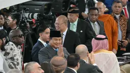 Presiden Republik Indonesia Prabowo Subianto akan menyampaikan pidato tahunan kenegaraaan menjelang Hari Kemerdekaan Indonesia. (BAY ISMOYO/AFP/POOL)