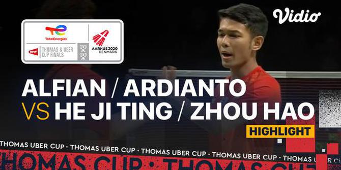 VIDEO Final Piala Thomas 2020: Fajar Alfian / Muhammad Rian Ardianto Menang, Indonesia Unggul atas China 2-0