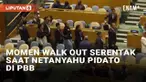 Aksi walk out ramai-ramai mewarnai Sidang Majelis Umum PBB pada Jumat (27/9/2024). Upaya keluar dari ruang sidang dilakukan saat Perdana Menteri Israel, Benjamin Netanyahu berpidato. Delegasi Indonesia turut walk out saat Netanyahu naik ke panggung.