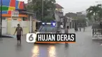 Hujan deras yang terjadi di Pangkal Pinang, Bangka Belitung, sejak Senin (4/11/2019) siang hingga menjelang sore mengakibatkan ratusan rumah tergenang banjir.