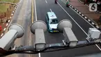 CCTV ETLE di Jalan Medan Merdeka Barat, Kawasan Monas, Jakarta Pusat, Selasa (25/7/2023). (Liputan6.com/Johan Tallo)