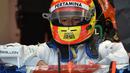 Hal tersebut memaksa debut Rio Haryanto di formula 1 berakhir lebih cepat. Ia dinyatakan tidak finis (DNF) pada Grand Prix Australia. (AFP/Paul Crock)