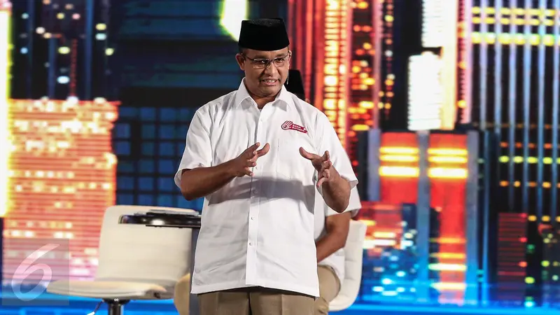 20170127- Gaya Cagub DKI Saat Ikuti Debat Putaran Kedua-Jakarta- Faizal Fanani